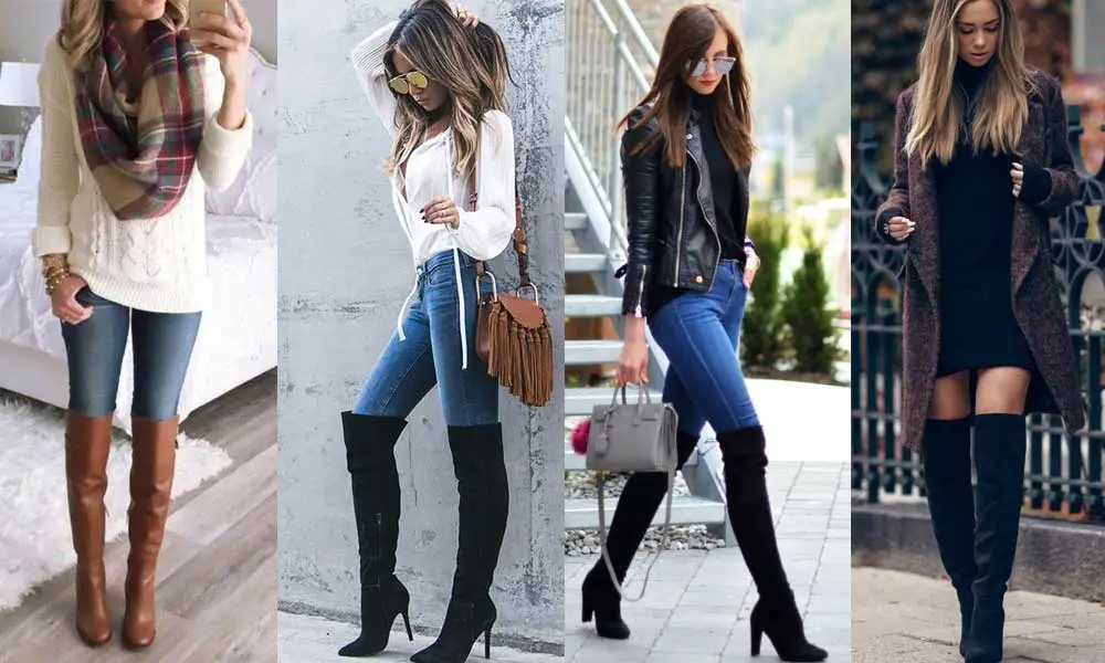 How To Wear Over The Knee Boots With Jeans?